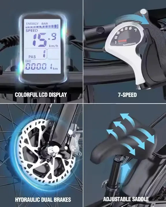 Get the Ridstar E26Pro 48V 2000W Dual Motor Electric Mountain Bike with fat tires and free shipping from Electric Bikes and Accessories today.