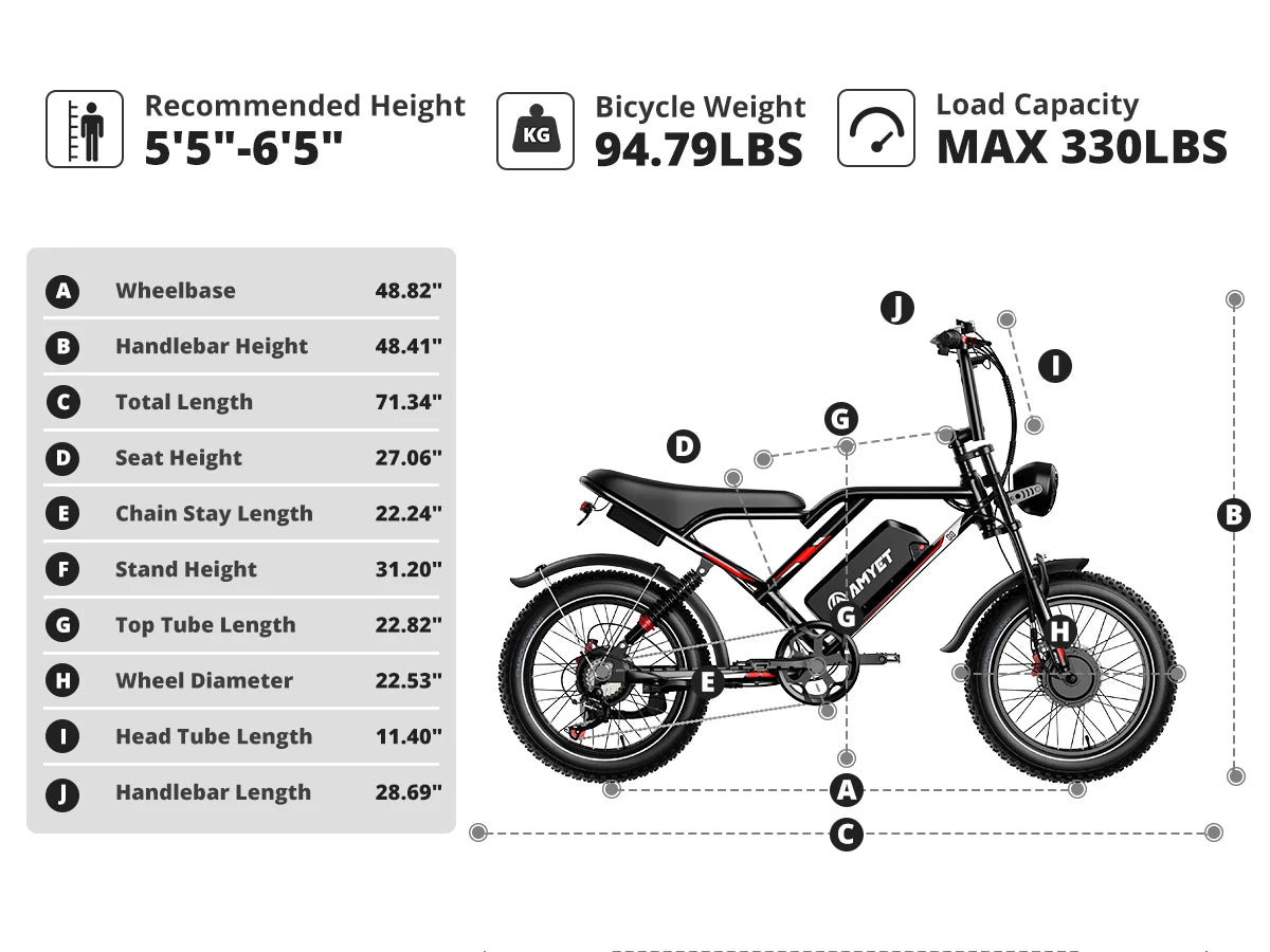 AMYET S8 Electric Bike 2000W Dual Motor 48V 25Ah | Free Shipping