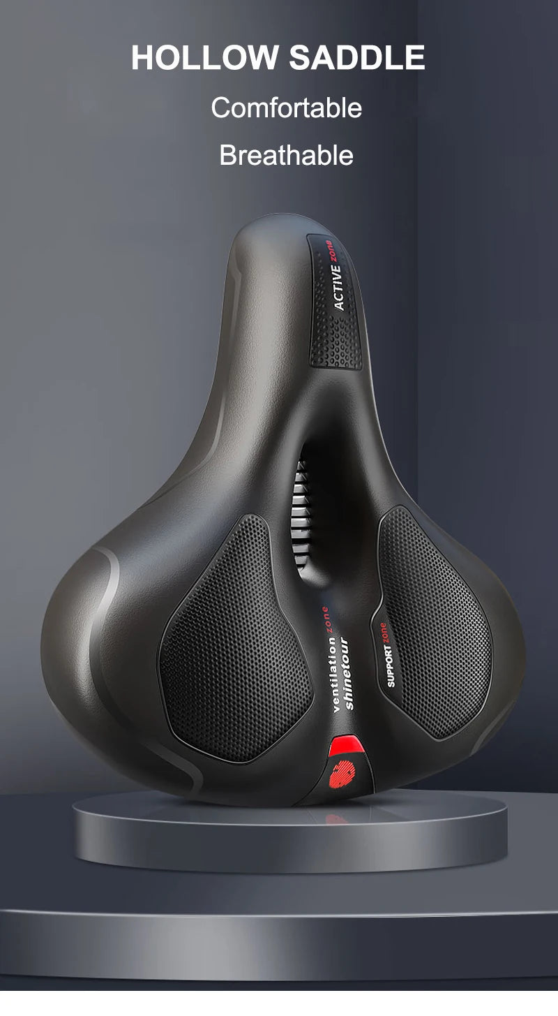 Hollow Breathable Shock-Absorbing E-Bike Saddle Seat