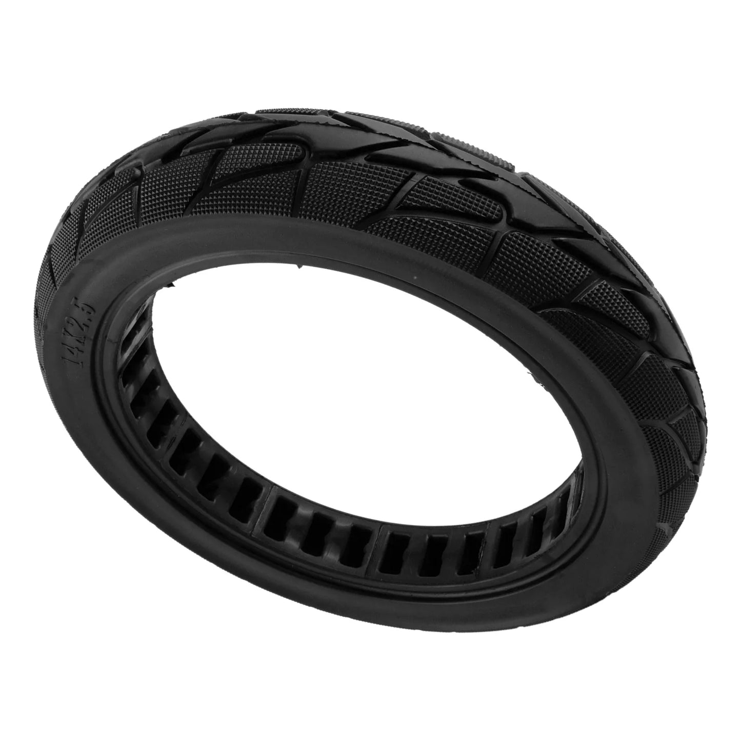 14x2.50 Solid Tire for Electric Bike – Honeycomb, Shock-Absorbing, Explosion-Proof