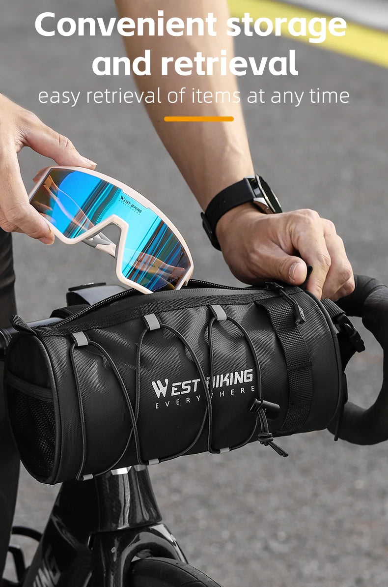 Bicycle Handlebar Bag – Waterproof 2L Front Tube Bag | WEST BIKING
