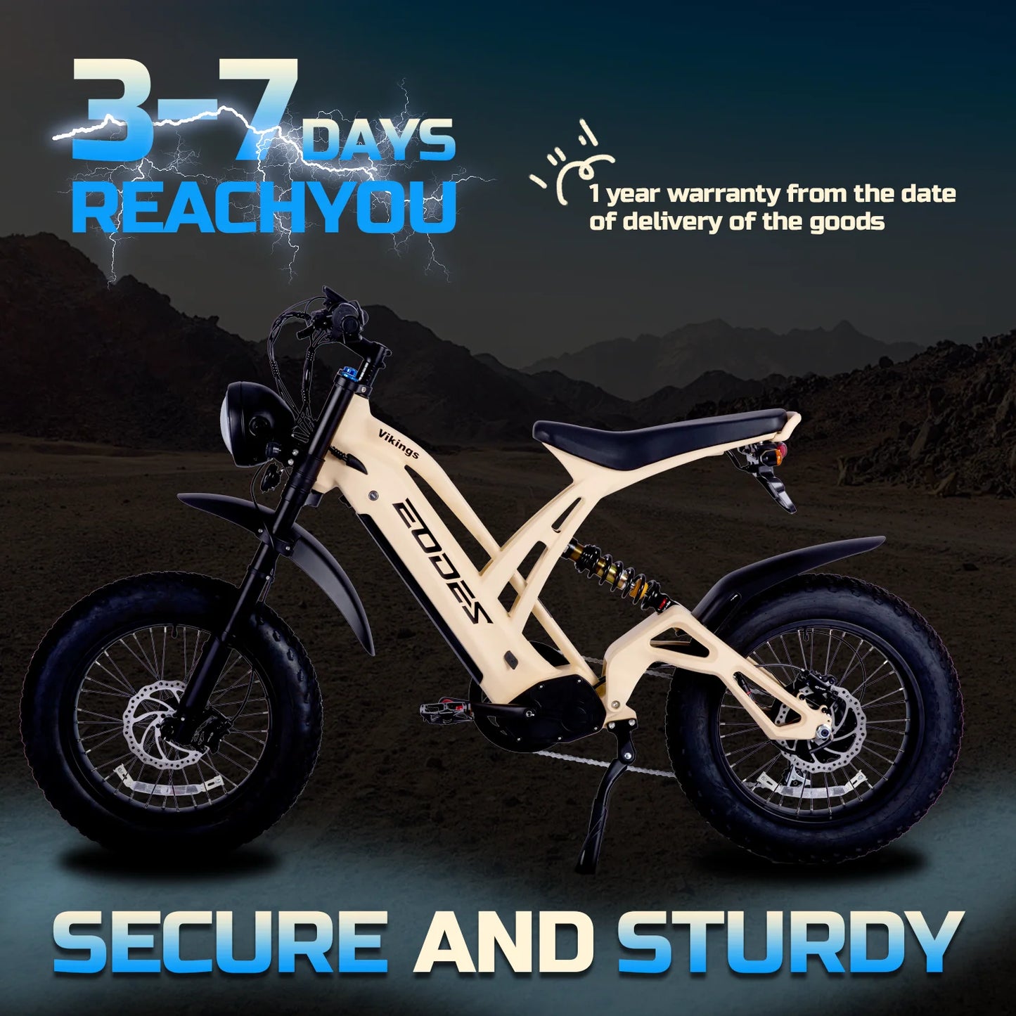1000W Mountain Adult Electric Bike | Dual Disc Off-Road Power