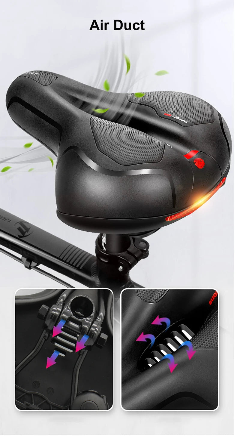 Hollow Breathable Shock-Absorbing E-Bike Saddle Seat
