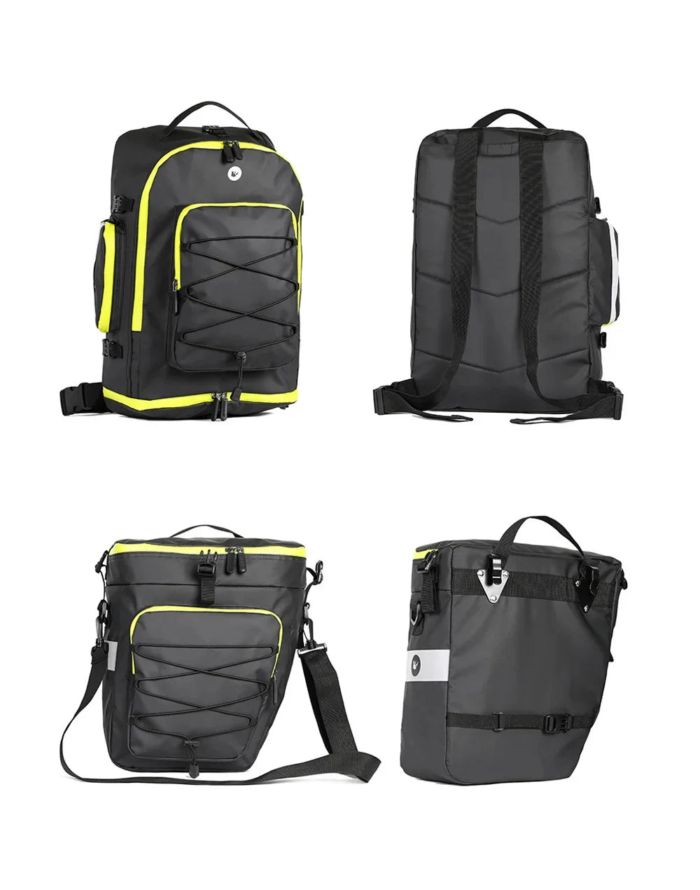 Bicycle Pannier Bag – Waterproof 3-in-1 Saddle Backpack | Rhinowalk