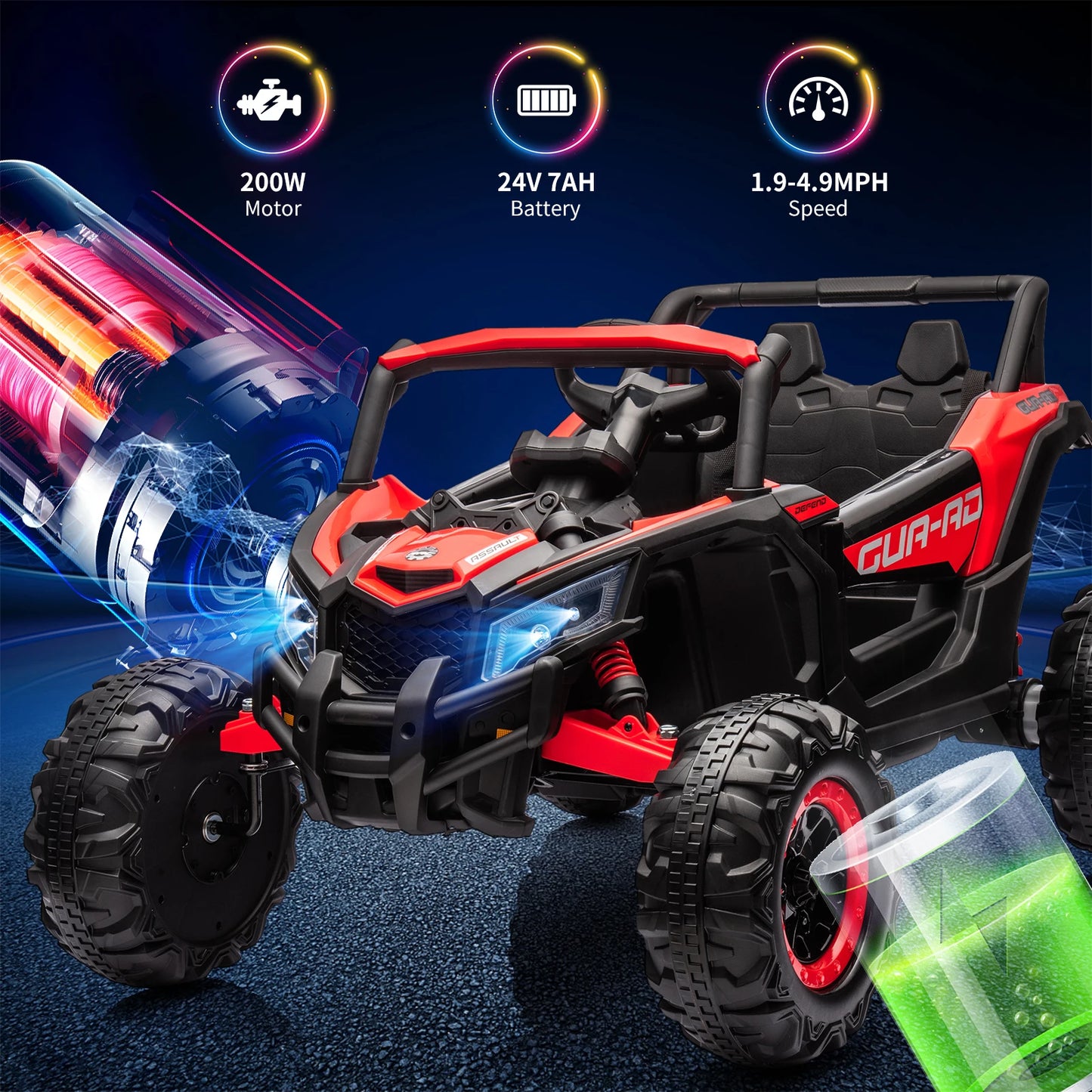 24V Ride-On UTV Car – Battery-Powered Electric Vehicles for Kids