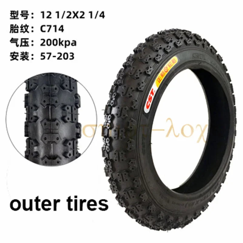 Best 12 Inch Tire – 12 1/2 x 2 1/4 (57-203) for Gas & E-Scooters, E-Bikes, and Bicycles