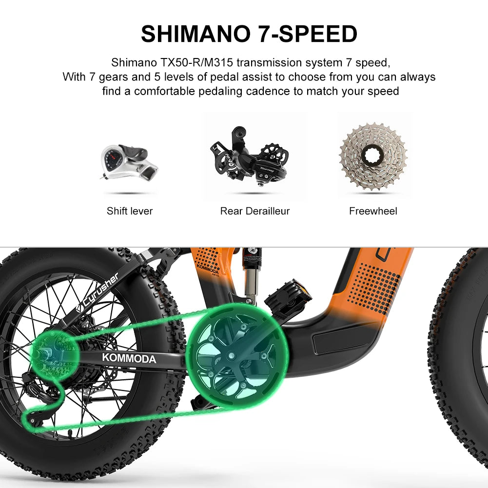 Cyrusher Kommoda 2.0 Step-through Full Suspension Electric Bike