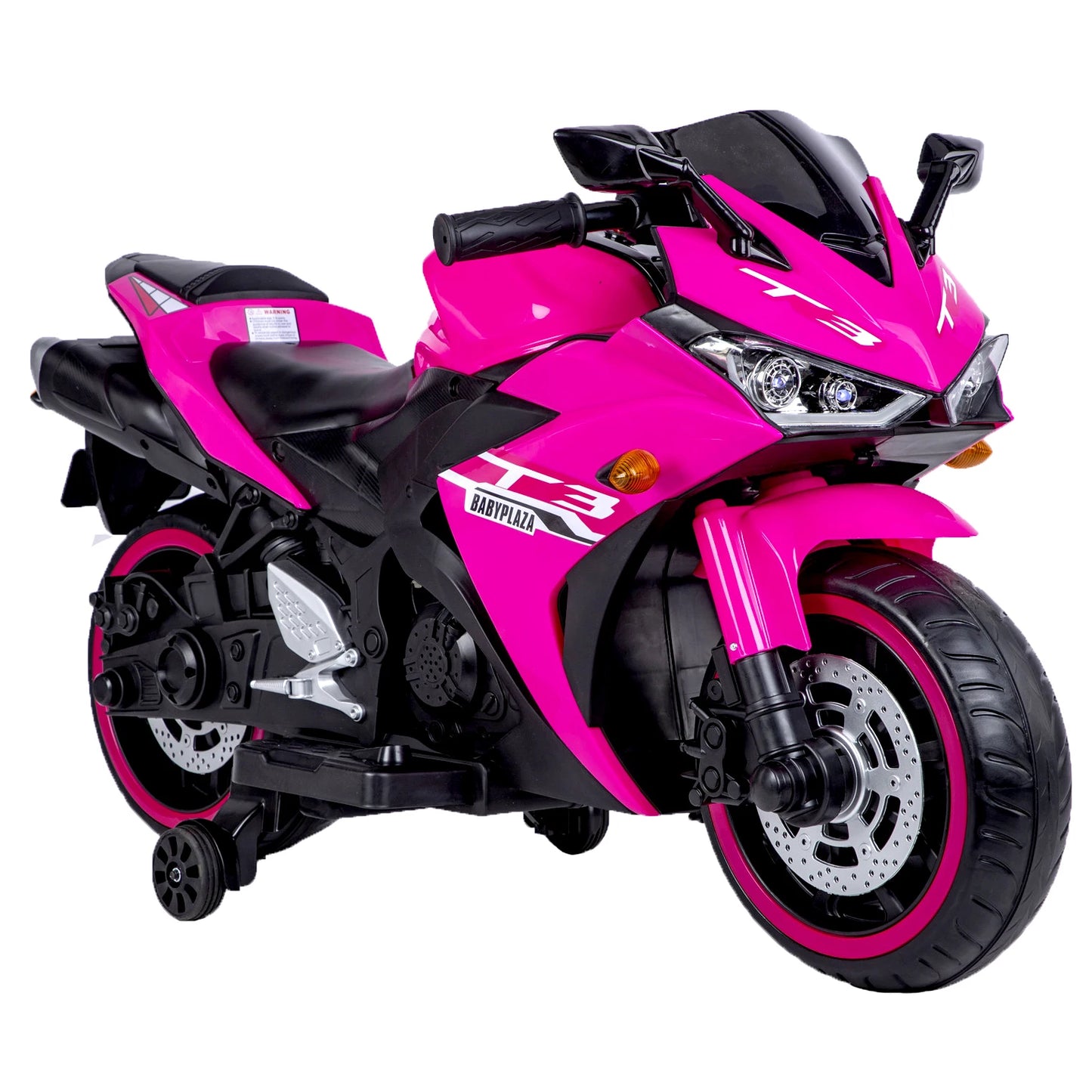 12V Kids Motorcycle Ride-On Toy with Training Wheels