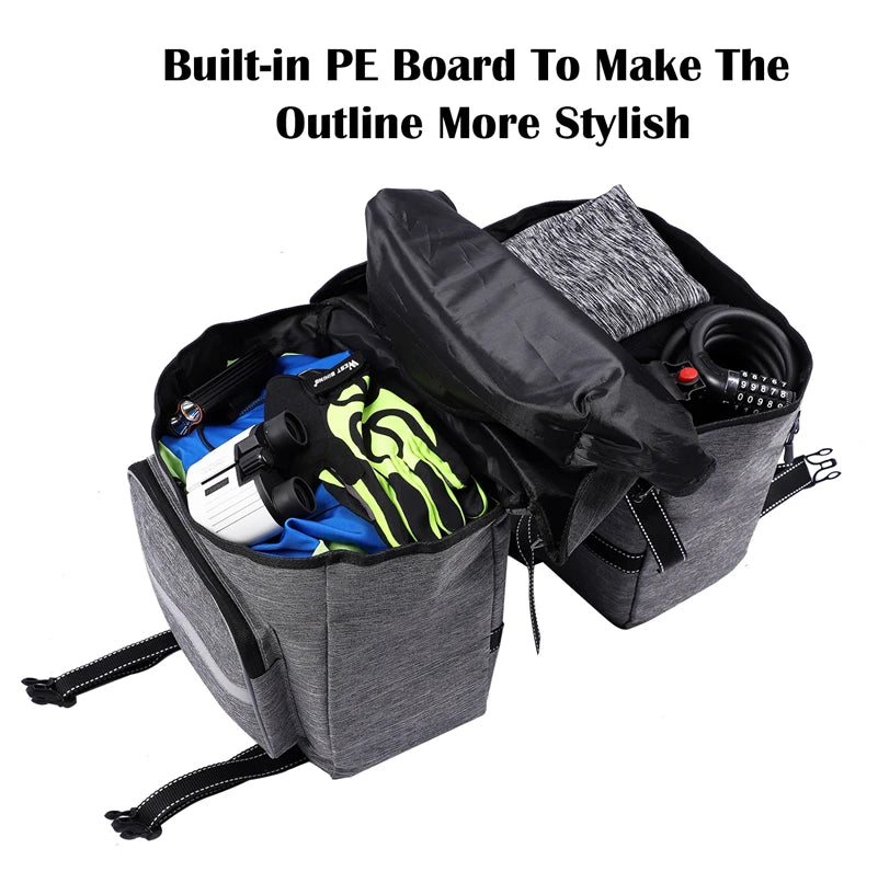 WEST BIKING 25L E-Bike Rear Seat Pannier Bag – Double Trunk