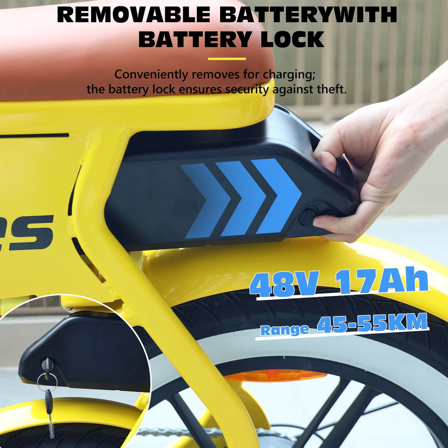 Hidoes C8 700W Adult Electric Bike – 25MPH, 55+ Mile Range