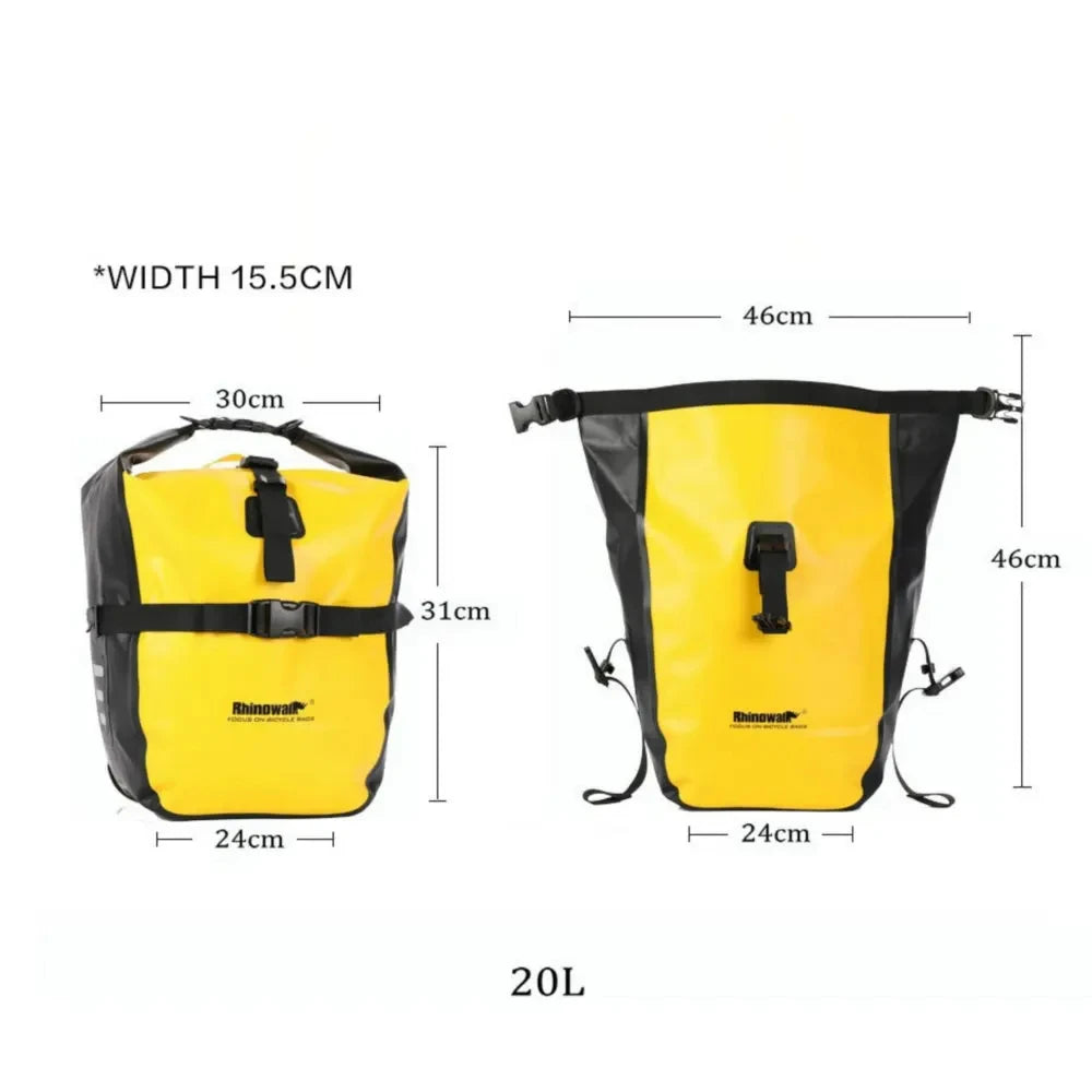 Rhinowalk Waterproof E-Bike Pannier Bag 2-Pack – 20L Each