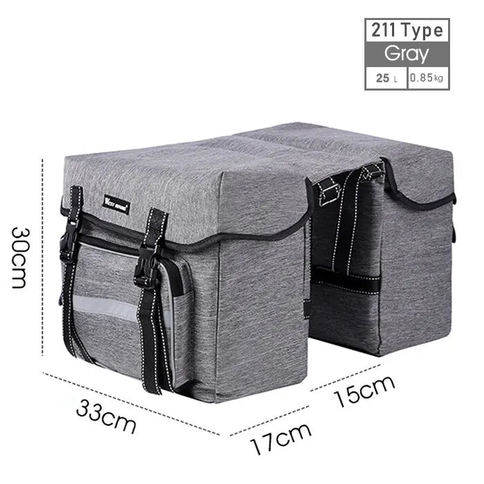 WEST BIKING 25L E-Bike Rear Seat Pannier Bag – Double Trunk