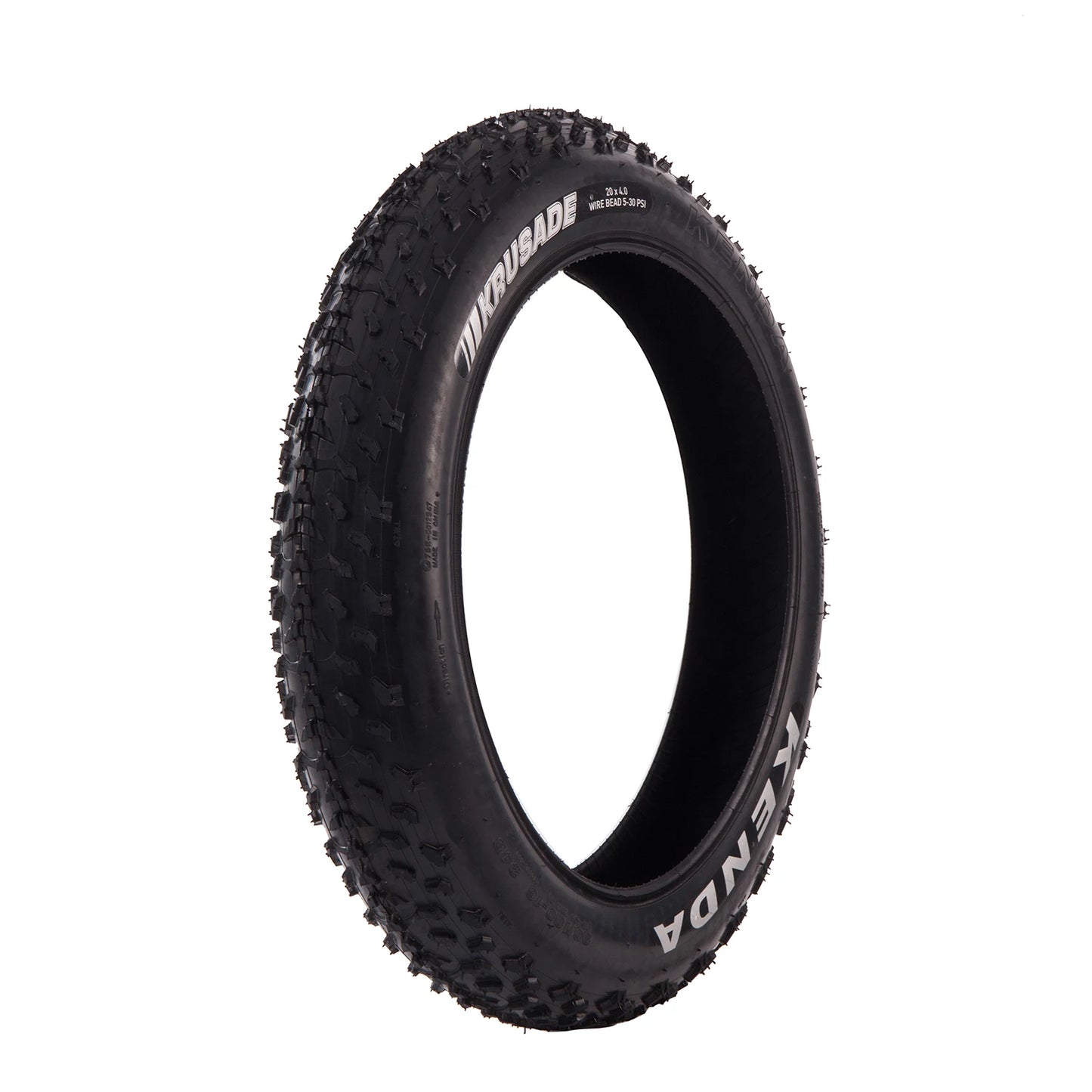 Kenda K1188 Krusade 20x4.0 Fat Bike Tire – Wire Clincher SRC Black
