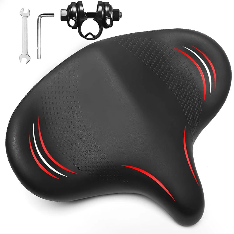 BUCKLOS Widen Thicken Over-sized Bike Saddle (300mm x 356mm)