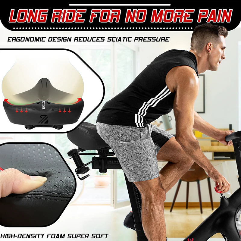 BUCKLOS 300mm x 325mm Widen Thicken Oversized E-Bike Saddle