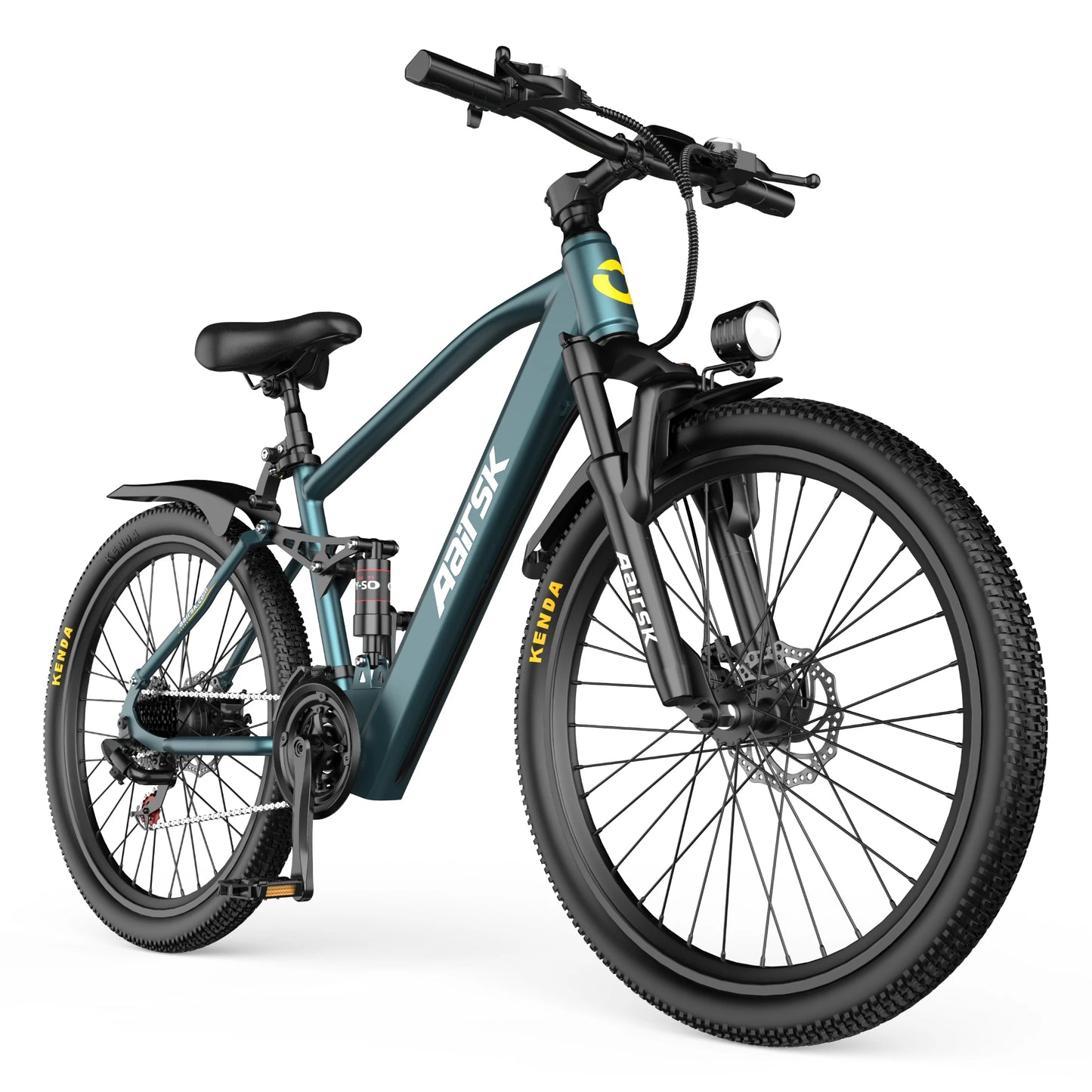 Electric bike with a white background
