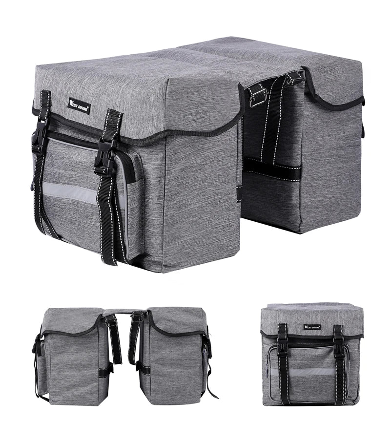 WEST BIKING 25L E-Bike Rear Seat Pannier Bag – Double Trunk