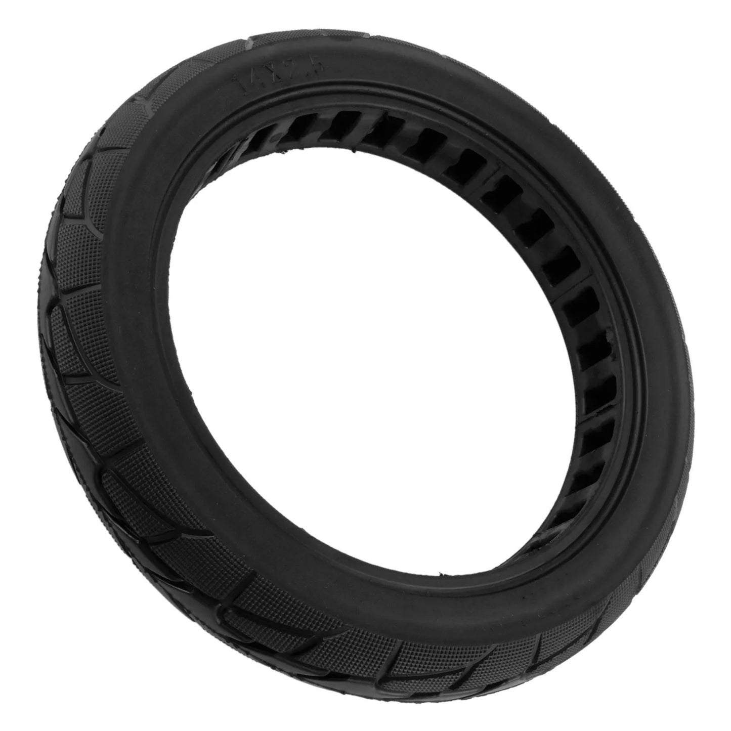 14x2.50 Solid Tire for Electric Bike – Honeycomb, Shock-Absorbing, Explosion-Proof