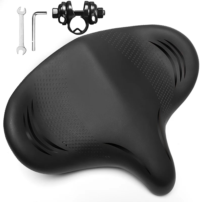BUCKLOS Widen Thicken Over-sized Bike Saddle (300mm x 356mm)