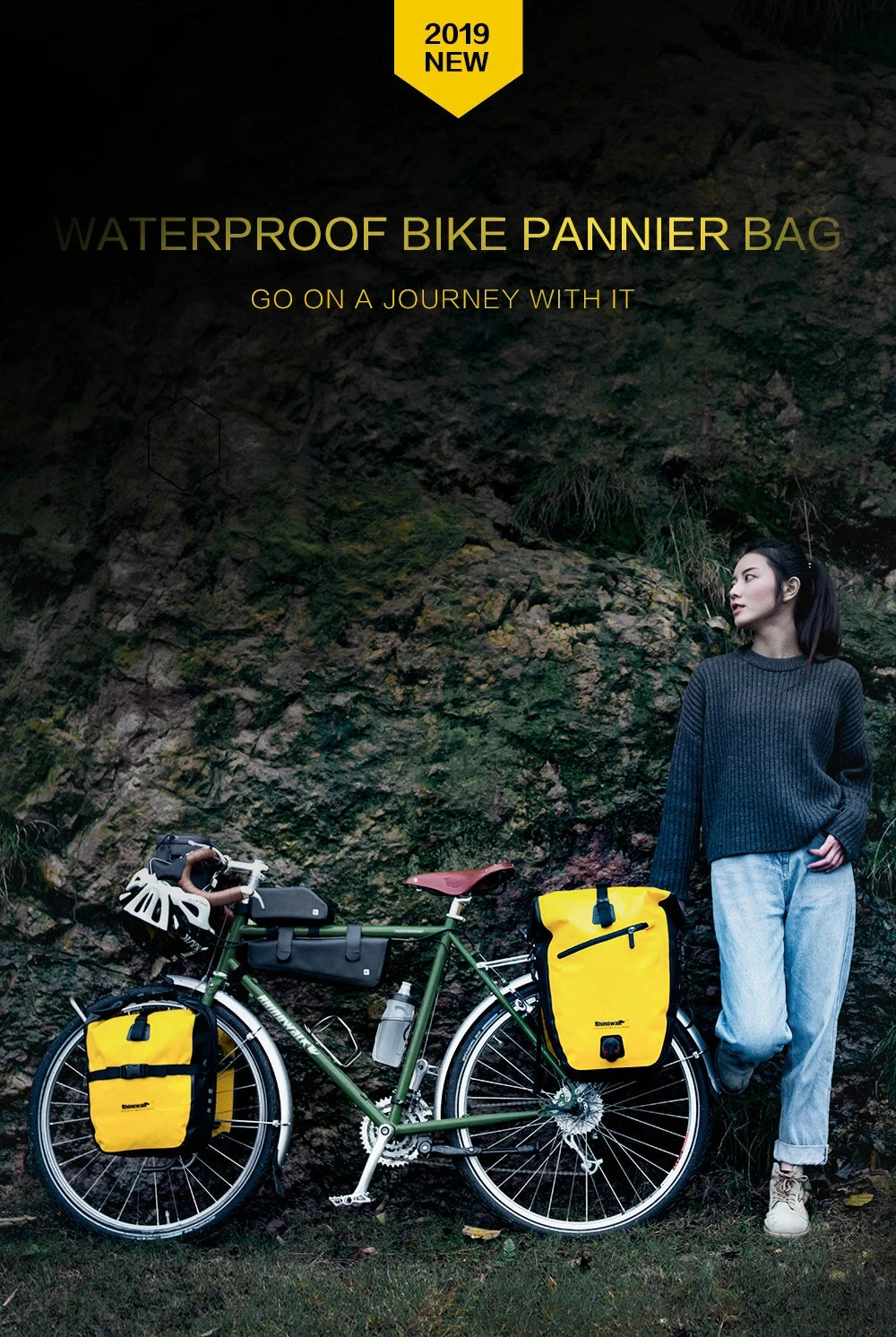 Rhinowalk Waterproof E-Bike Pannier Bag 2-Pack – 20L Each