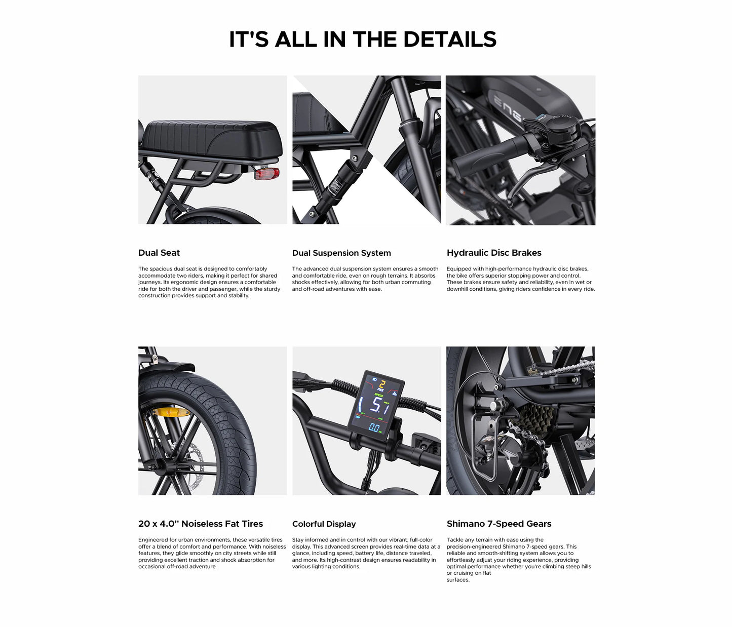 ENGWE M1 Adult Electric Bicycle 250W 48V Dual Battery