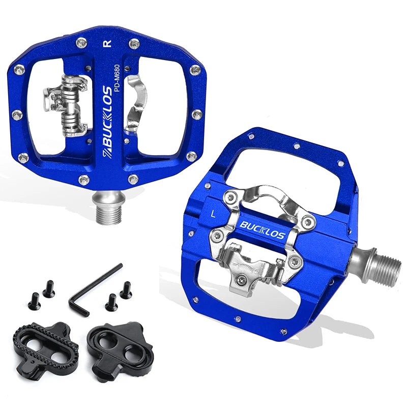 BUCKLOS Dual Function MTB E-Bike Pedals – SPD & Flat Platform