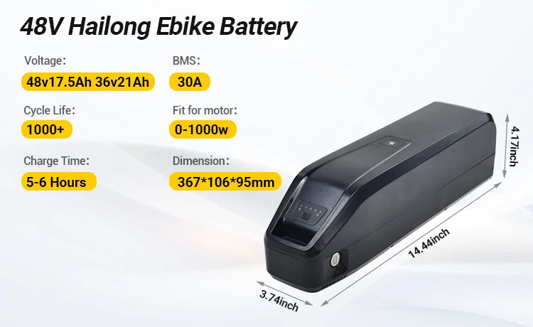 Ebike Lithium Battery 48V for 500W–1200W Motors | Fast Charger