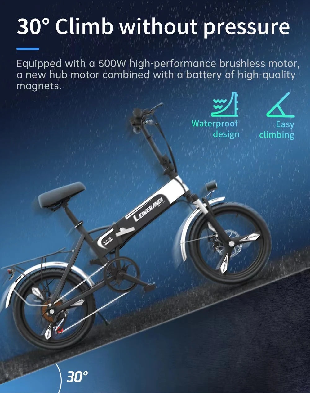 Folding Mini Electric Bike 500W | EKX XT-5 Compact E-Bike