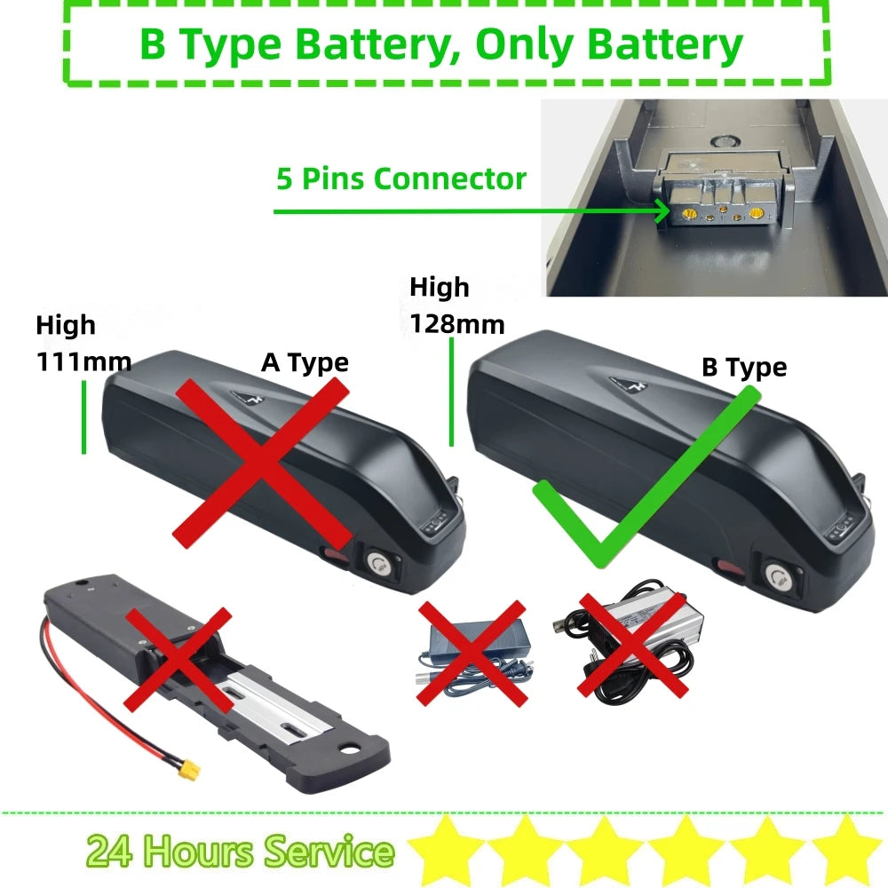 Hailong Ebike Battery 36V 48V 52V | Long Range Lithium Power