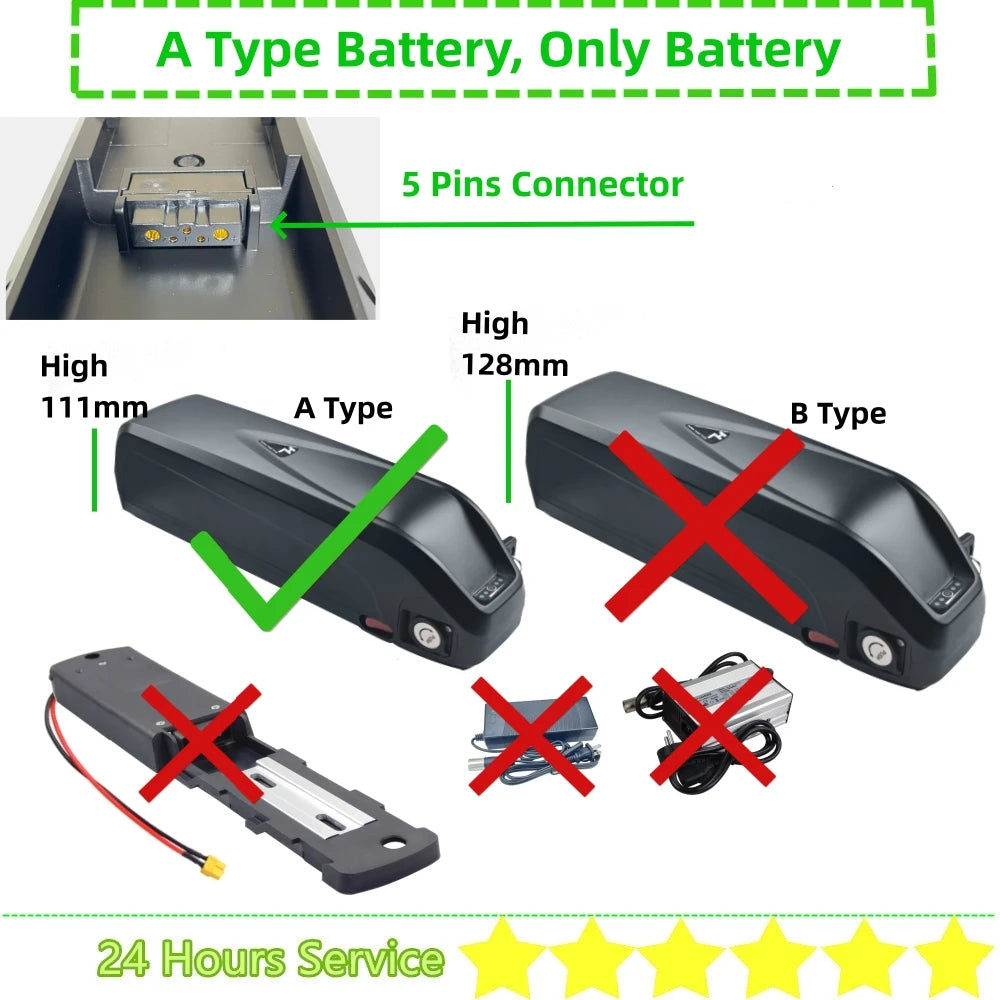 Hailong Ebike Battery 36V 48V 52V | Long Range Lithium Power