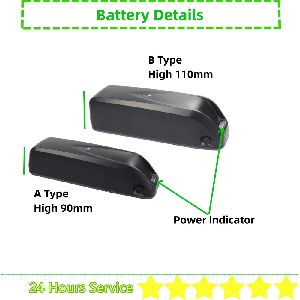 Hailong 1 HL E-bike Battery 36V 48V | Long Range Power Pack