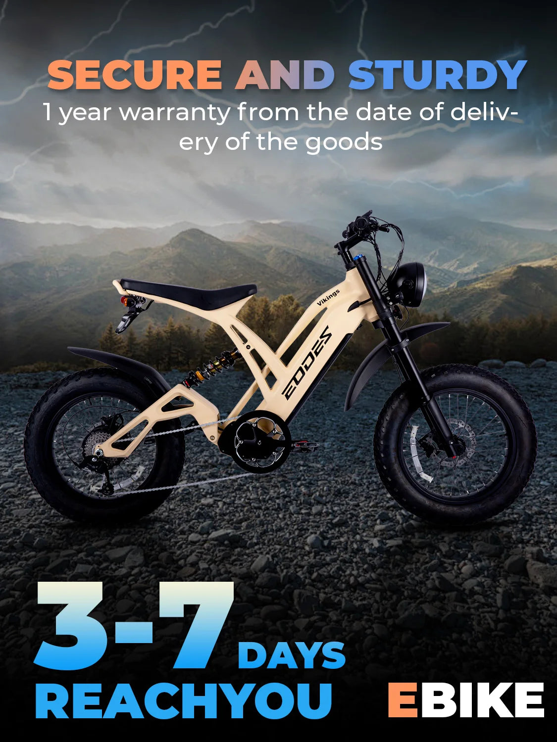 1000W Mountain Adult Electric Bike | Dual Disc Off-Road Power