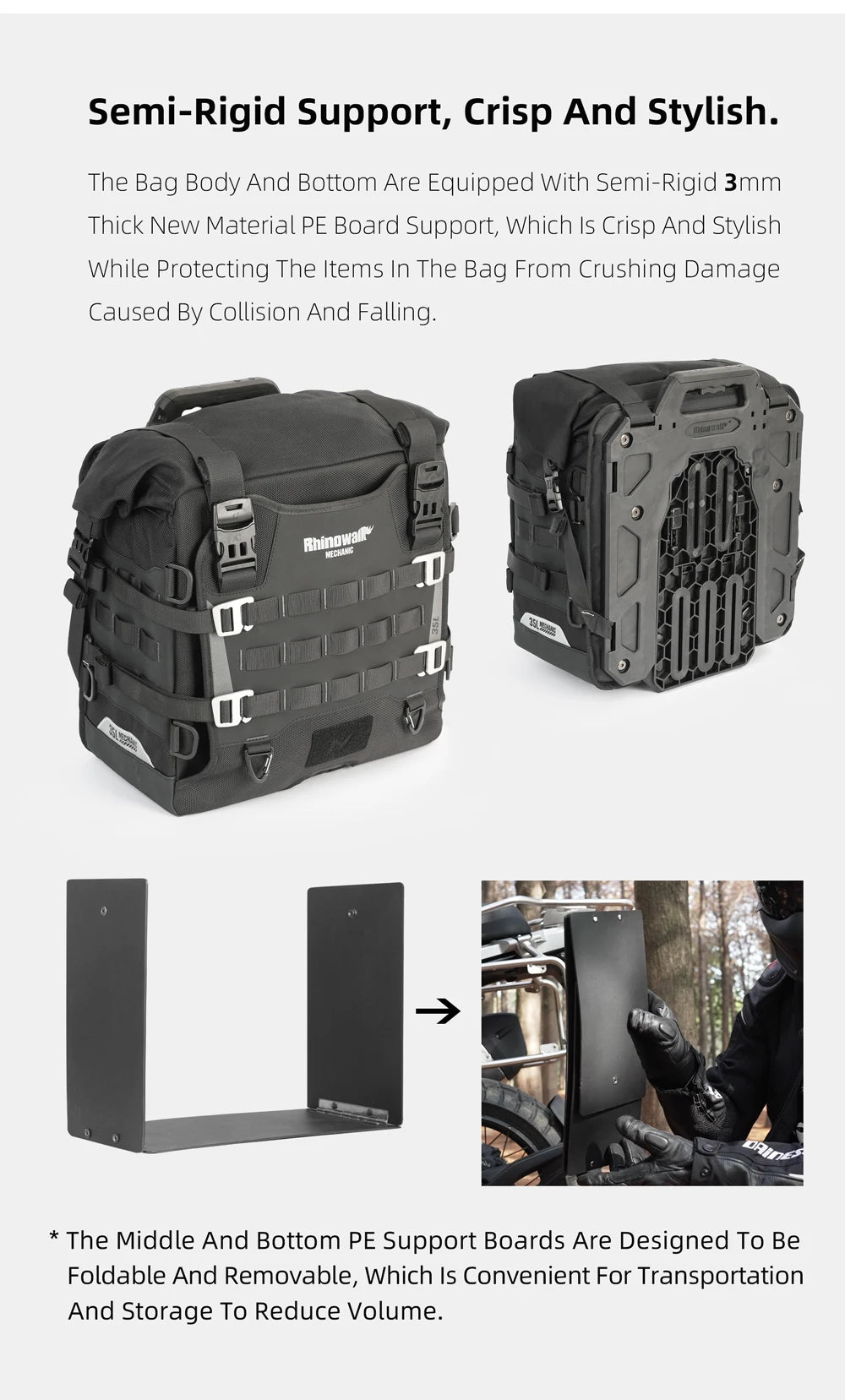 Motorcycle Pannier Bag – Waterproof 35L Saddle Bags | Rhinowalk