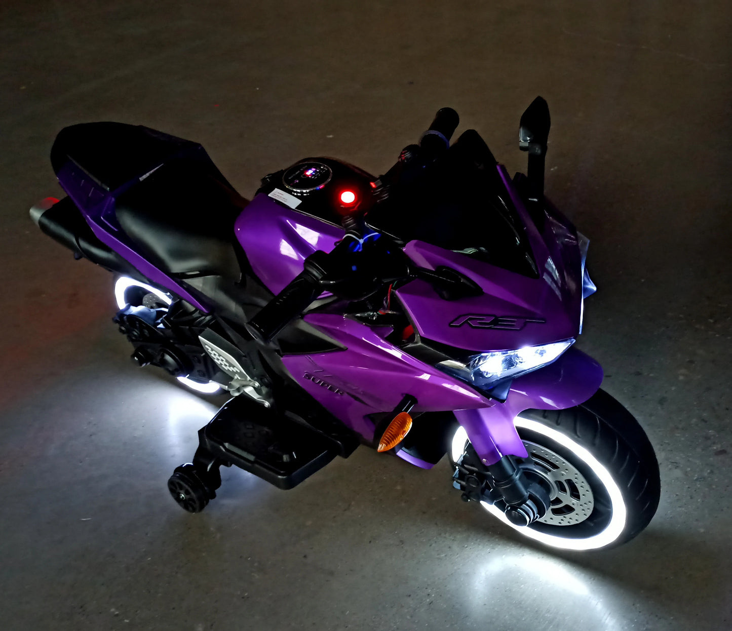 12V Kids Motorcycle Ride-On Toy with Training Wheels