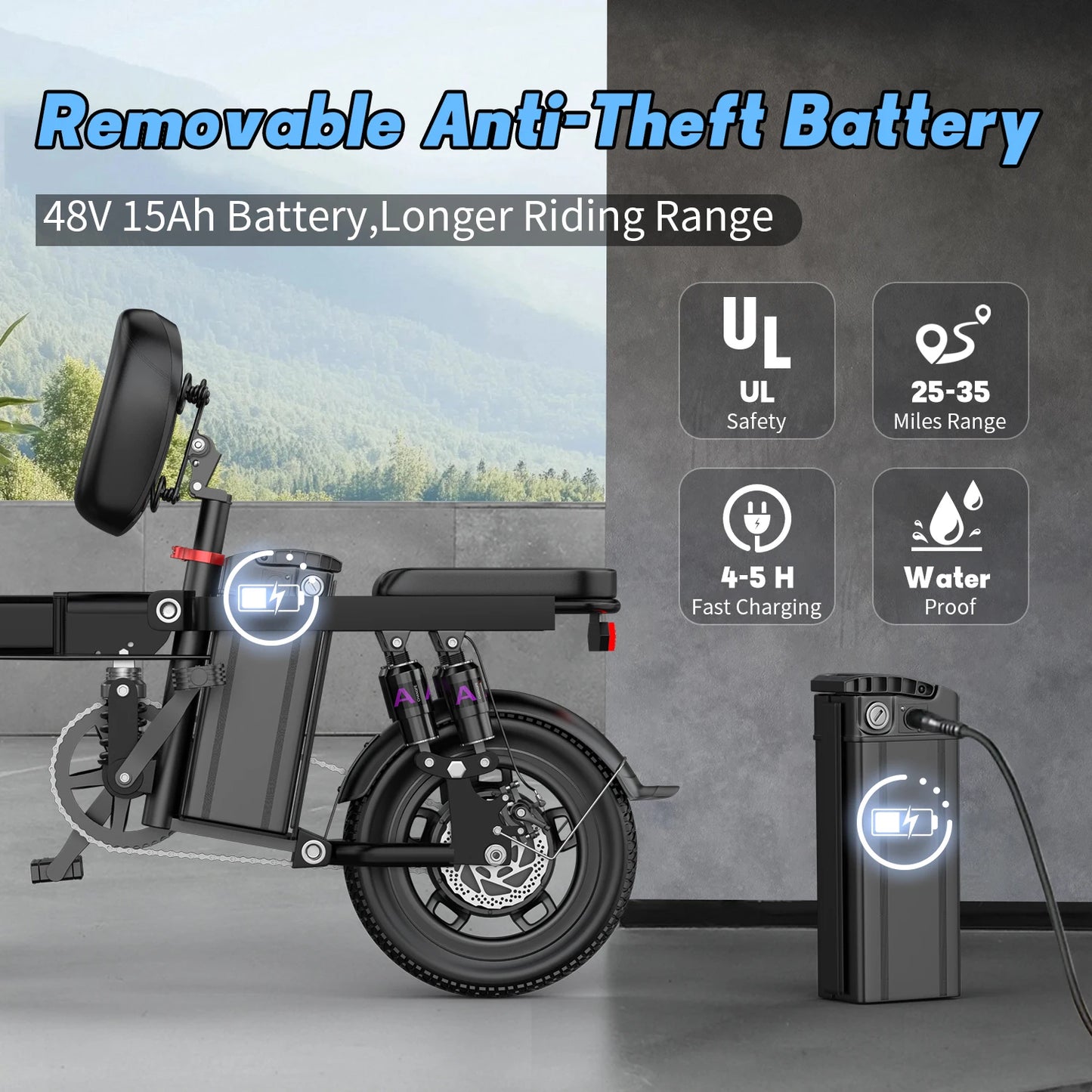 Folding Electric Bike for Adults & Teens | 750W Commuter E-Bike