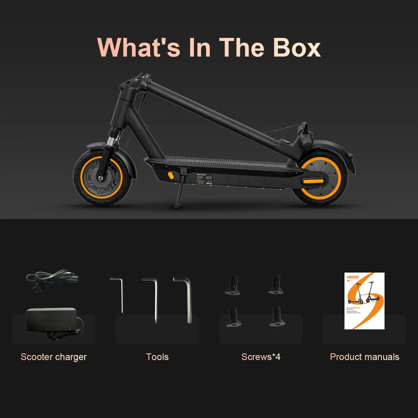 HEZZO G30 36v 500w Electric Scooter Moped 21MPH 37.5 Miles 10 Inch 15Ah Foldable Mobility Escooter Front Suspension US Warehouse Electric Bikes & Accessories