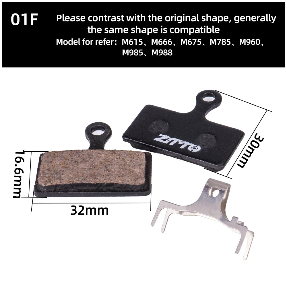 ZTTO 4 Pairs MTB Semi-Metallic Brake Pads for Bicycle Disc Brakes My Store