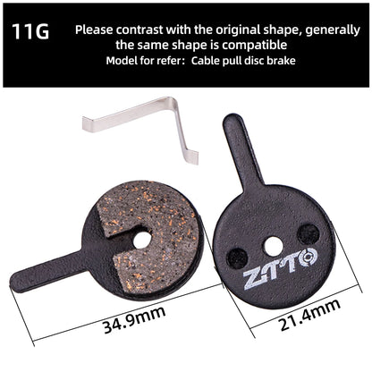 ZTTO 4 Pairs MTB Semi-Metallic Brake Pads for Bicycle Disc Brakes My Store