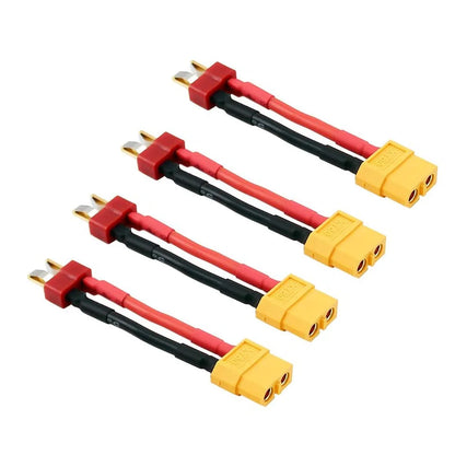 Youme 4pcs XT60-T XT60 to deans connector T converter with 12awg Electric Bikes & Accessories