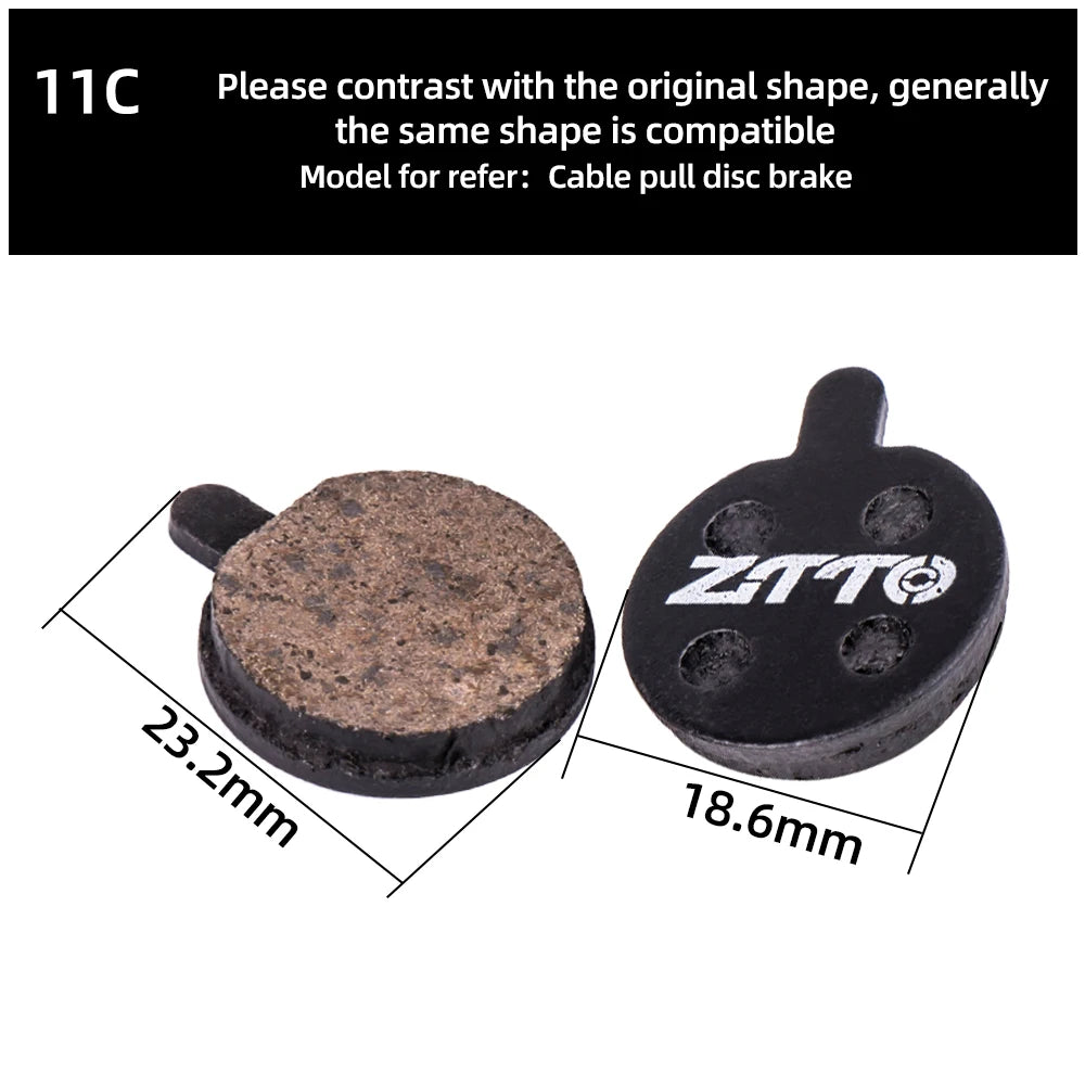 ZTTO 4 Pairs MTB Semi-Metallic Brake Pads for Bicycle Disc Brakes My Store