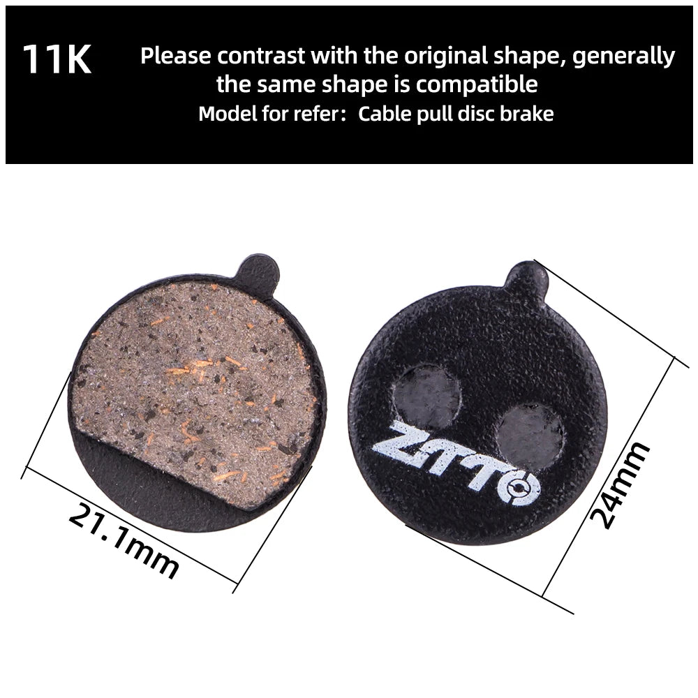 ZTTO 4 Pairs MTB Semi-Metallic Brake Pads for Bicycle Disc Brakes My Store