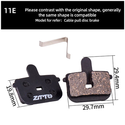 ZTTO 4 Pairs MTB Semi-Metallic Brake Pads for Bicycle Disc Brakes My Store