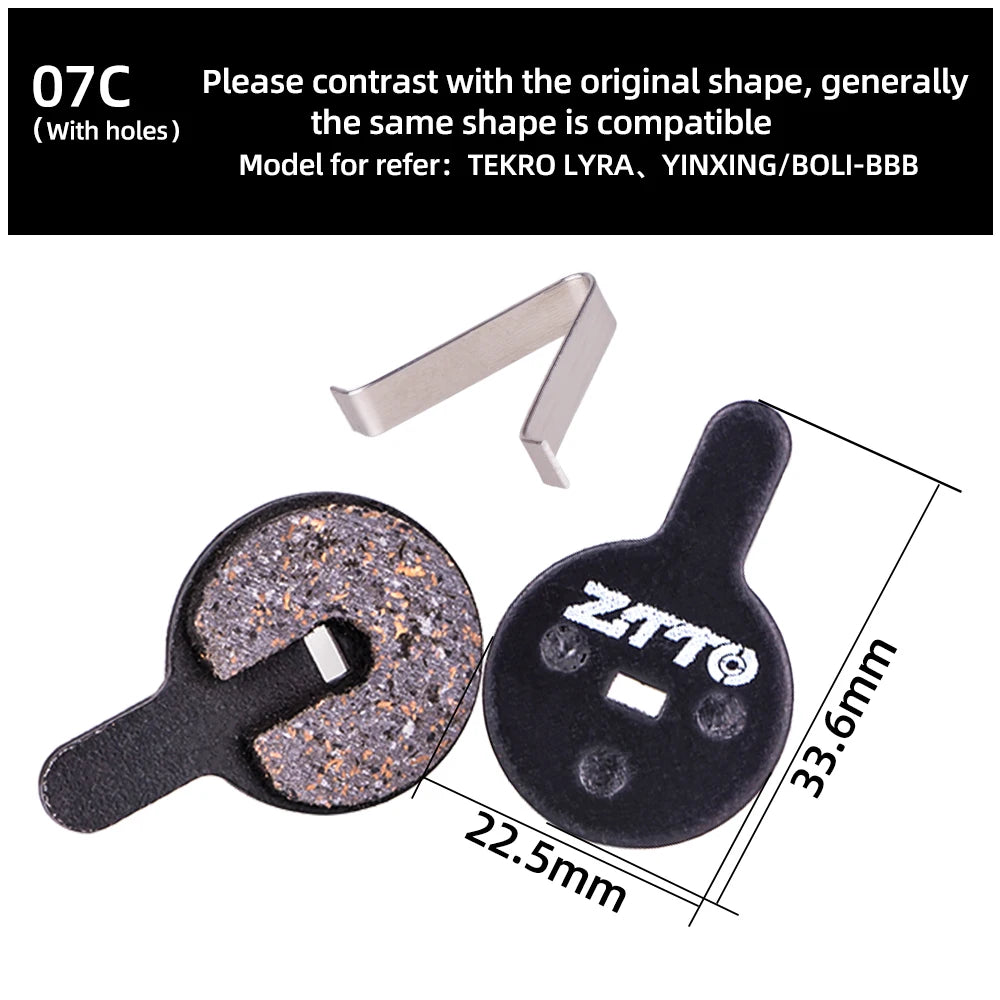 ZTTO 4 Pairs MTB Semi-Metallic Brake Pads for Bicycle Disc Brakes My Store