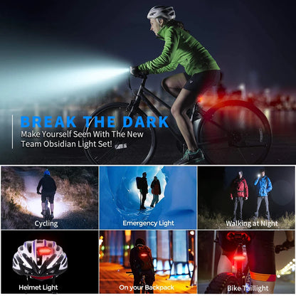 10000mAh 6-8 LED Bike Light USB Rechargeable 3600 Lumens Bike Headlight