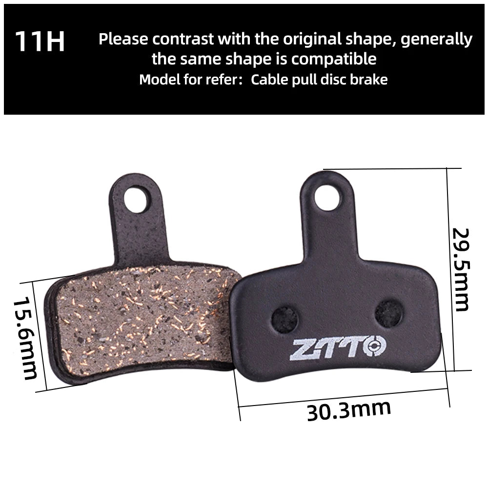 ZTTO 4 Pairs MTB Semi-Metallic Brake Pads for Bicycle Disc Brakes My Store