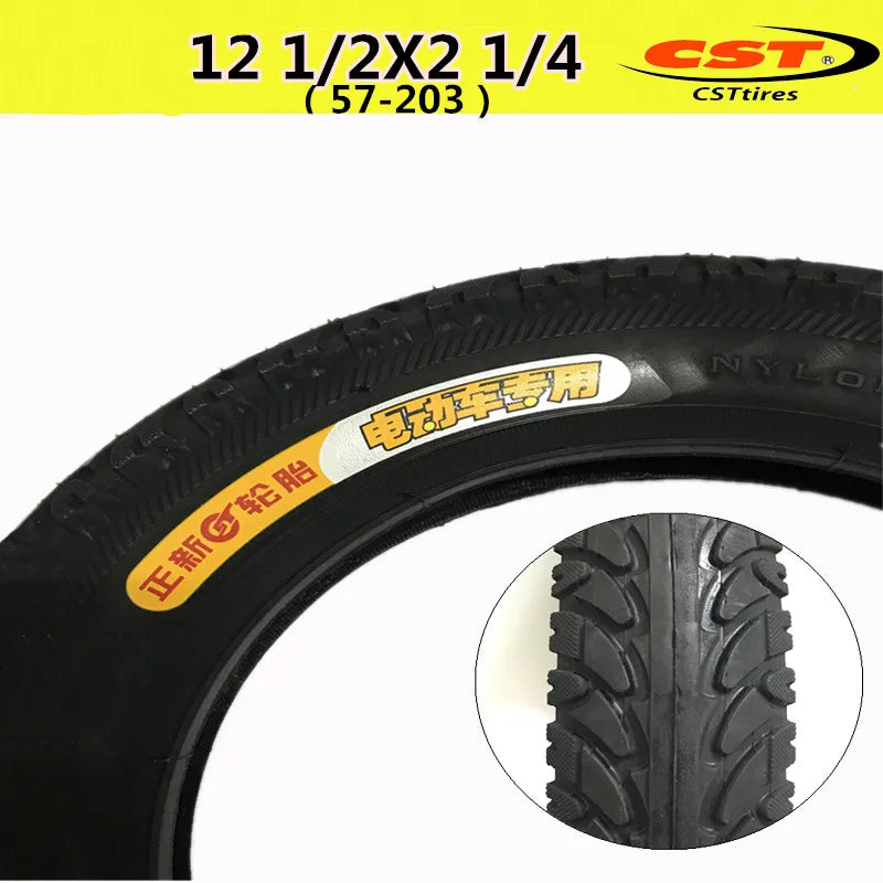 CST 12 1/2 x 2 1/4 Tire for E-Bike, Kids’ Bikes Folding Scooters
