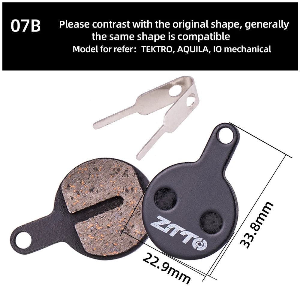 ZTTO 4 Pairs MTB Semi-Metallic Brake Pads for Bicycle Disc Brakes My Store