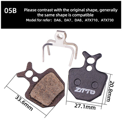 ZTTO 4 Pairs MTB Semi-Metallic Brake Pads for Bicycle Disc Brakes My Store