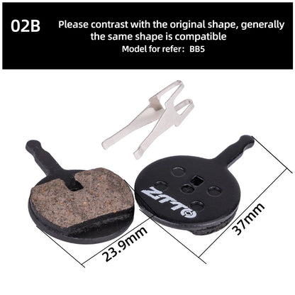 ZTTO 4 Pairs MTB Semi-Metallic Brake Pads for Bicycle Disc Brakes My Store