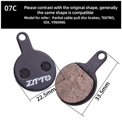 ZTTO 4 Pairs MTB Semi-Metallic Brake Pads for Bicycle Disc Brakes My Store